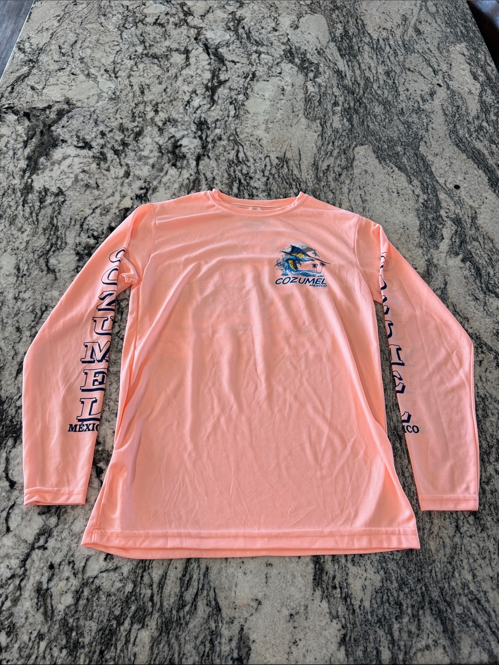 Neon Coral Long-Sleeve Cozumel Sun Shirt